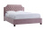 Кровать двуспальная велюровая пепельно-розовая